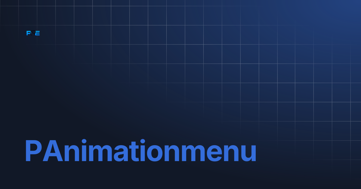 PAnimationmenu | PE Scripts Docs