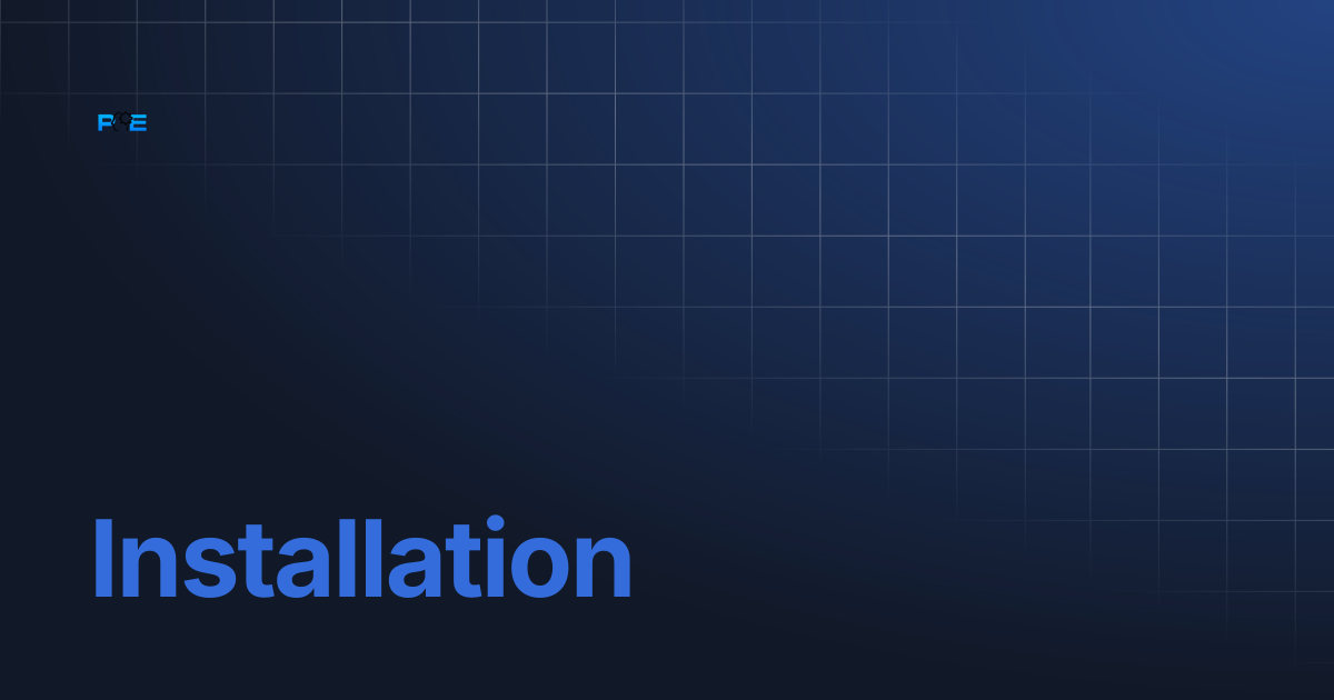 Installation | PE Scripts Docs